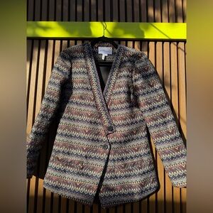 BCBGeneration Multicolor Patterned Blazer